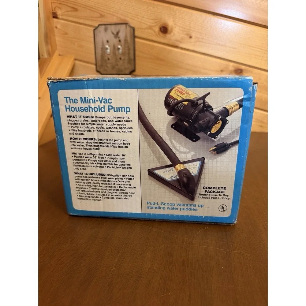 Simer Mini-Vac M40 Portable Utility Pump For Waterbeds And Multi Use